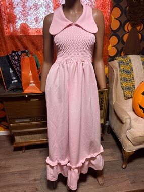Rare Vintage 1960s Bubblegum Pink Joseph Ribkoff Maxi Dress!